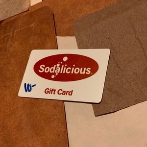 Sodalicious gift card! $10
